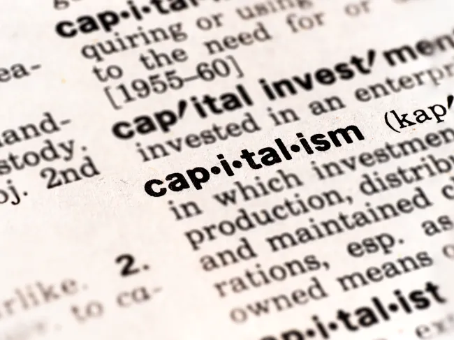 dictionary definition of capitalism